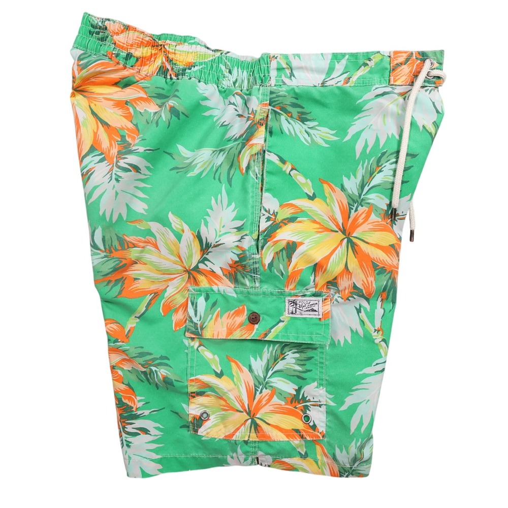 Polo Ralph Lauren Swim Trunks Floral Tropical Swimwear Shorts Medium Mesh Liner